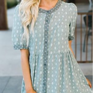 Sea blue dress
